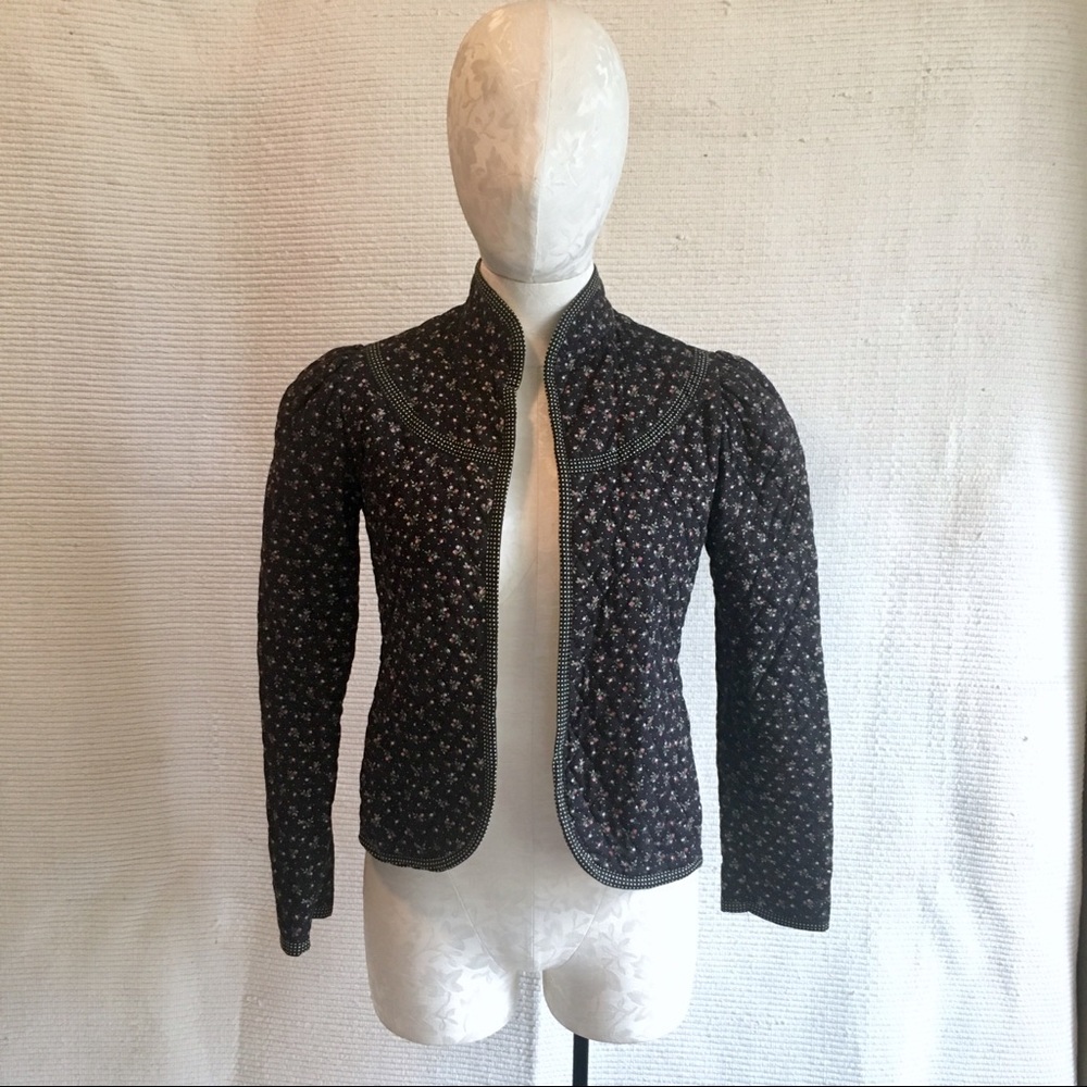 Gunne Sax M Vintage 70s Quilted Prairie Jacket - Picture 8 of 8